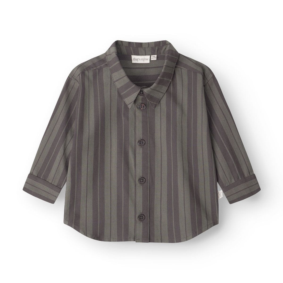 That's Mine - Harald shirt - Olive stripe - 92cm - 2Y