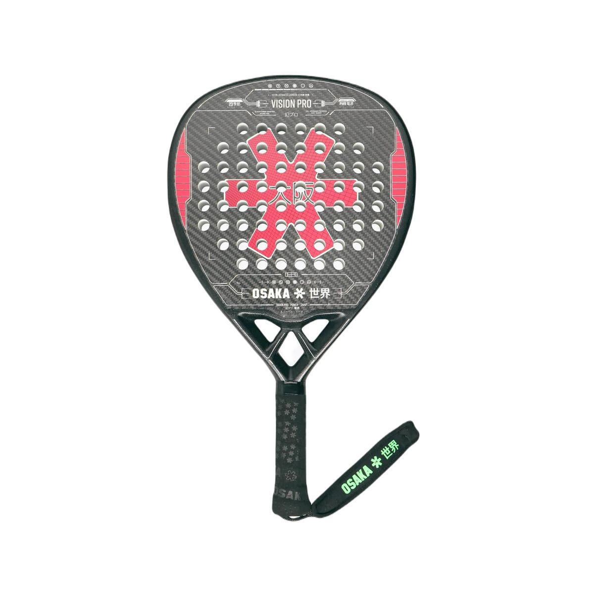 Osaka Vision Pro Power Snap 2023 Padelbat (Maroon/Grey)