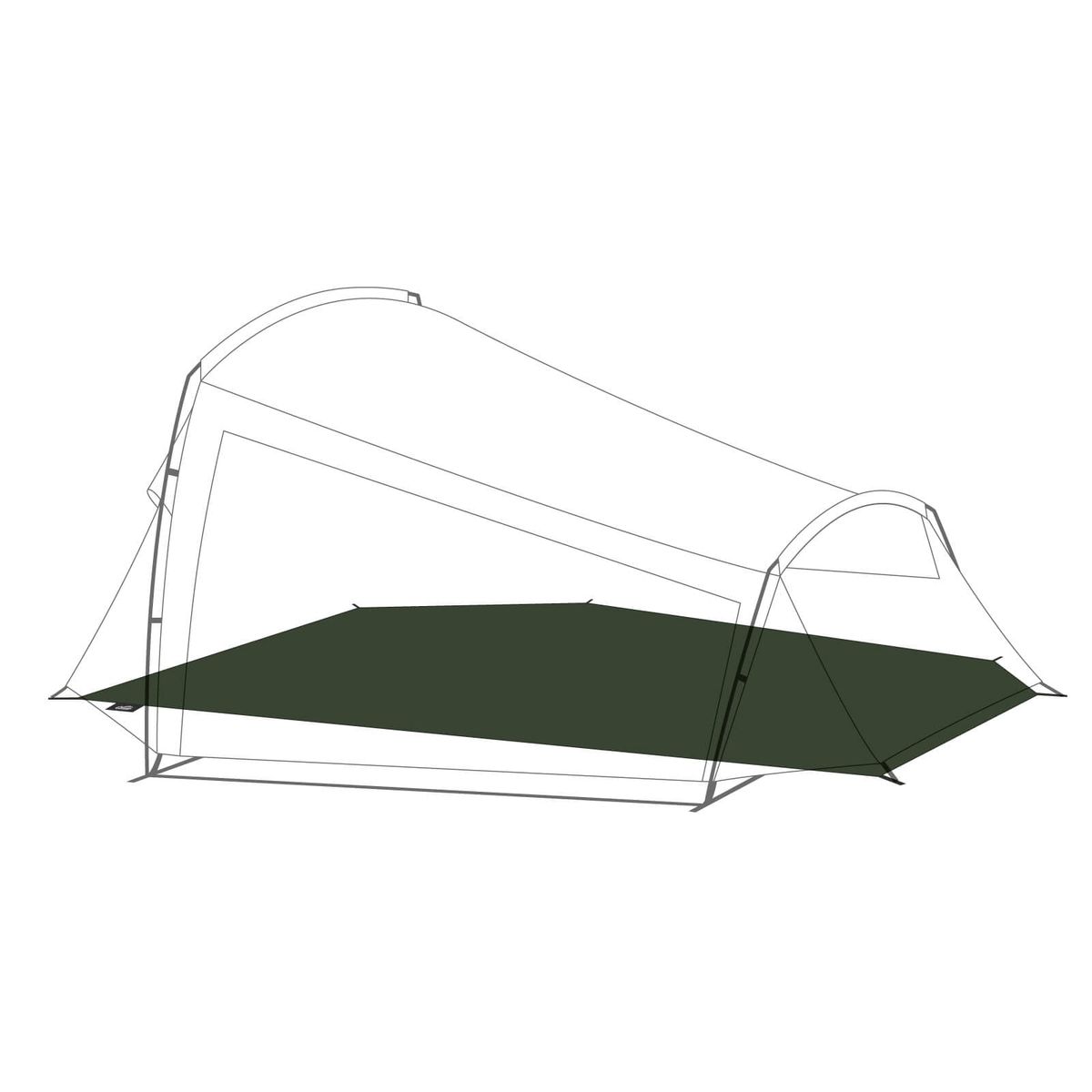 Qeedo Light Spruce S Groundsheet - teltunderlag