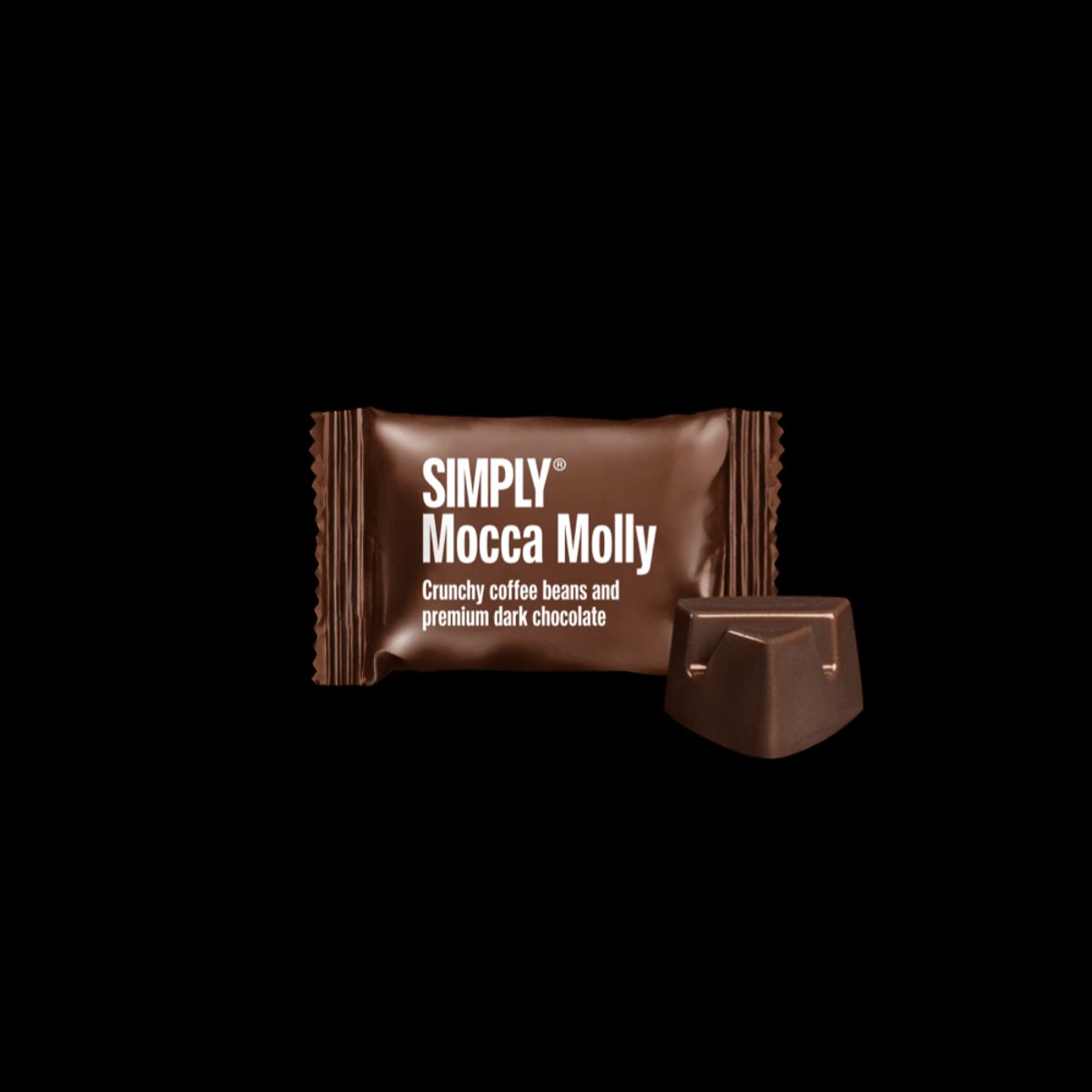 Simply® Mocca Molly - 75 Bites | Crunchy kaffebønner og premium mørk chokolade