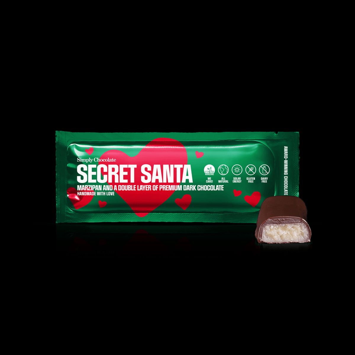 Simply® Secret Santa | Marcipan og et dobbelt lag mørk chokolade