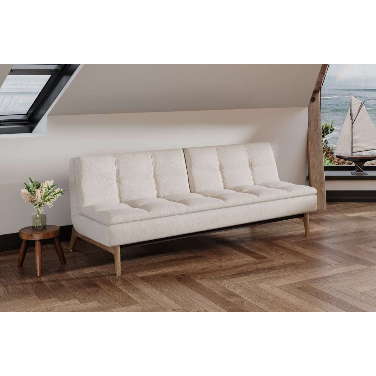 Dublexo Splitback Eik Sovesofa | 115x210 | Natural