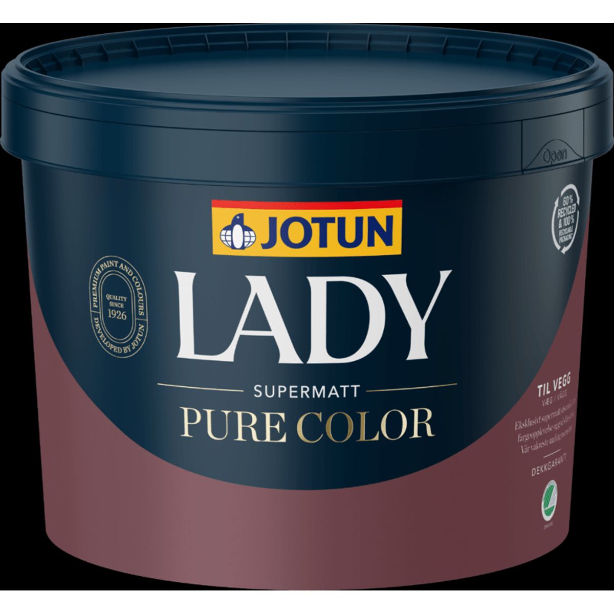 Jotun Lady Pure Color Glans 1 - SUPERMAT Loft & Vægmaling - 2.7 L - Maling