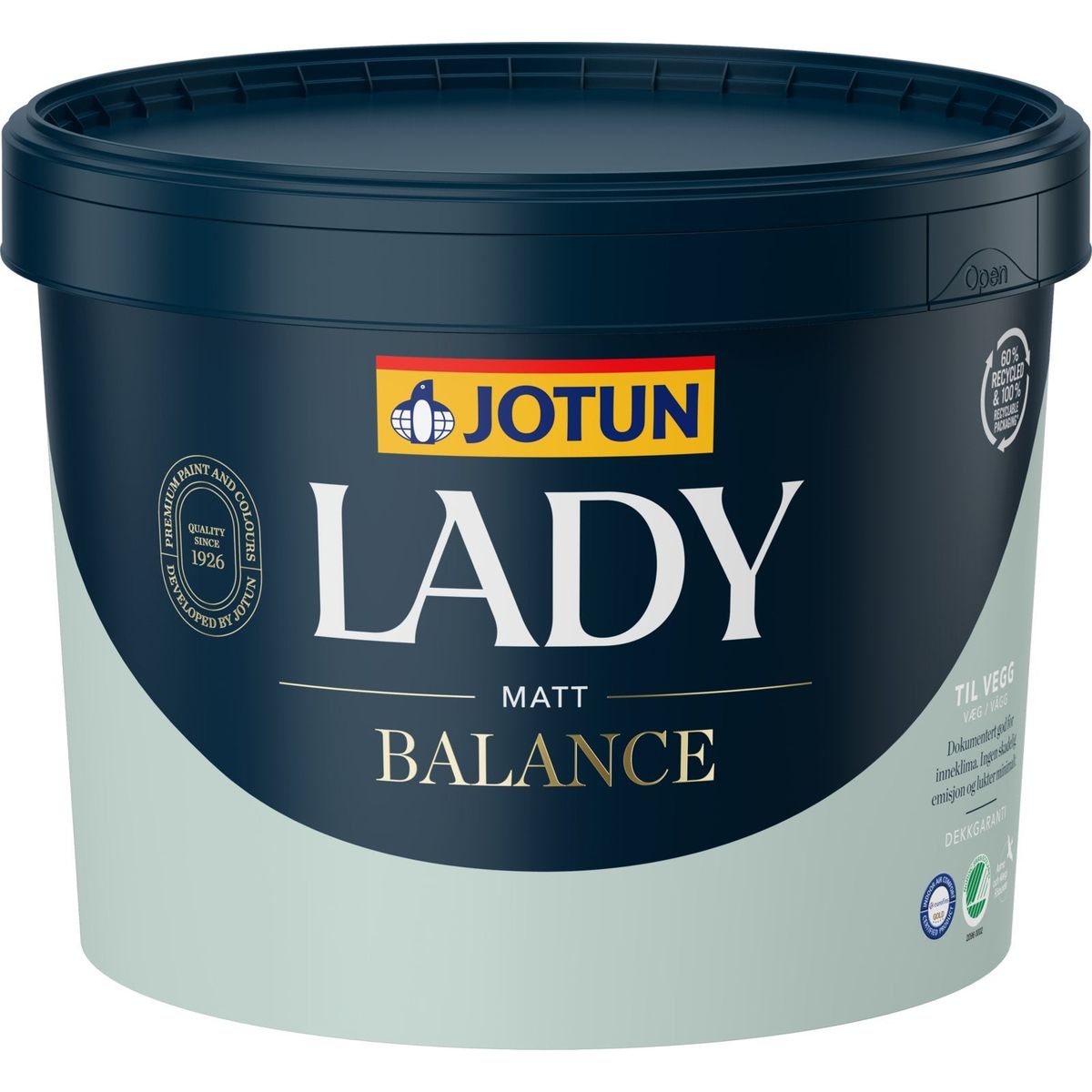 Jotun Lady Balance Glans 5 - Allergivenlig Loft & Vægmaling - 2.7 L - Maling - Allergivenlig maling