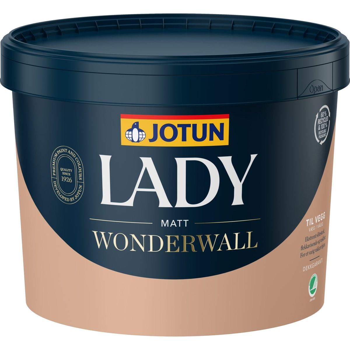 Jotun Lady Wonderwall Glans 5 - Robust & Vaskbar Vægmaling - 9 L - Maling