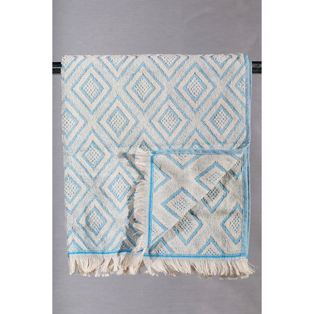 Hamam frotte diamond blå - 50*90cm