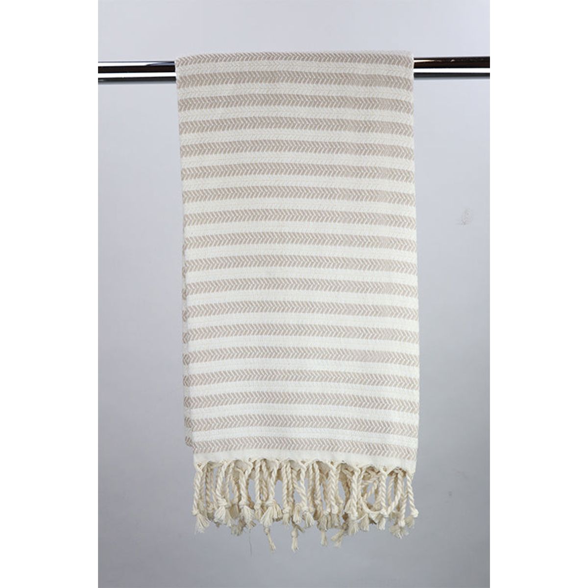 Hamam Single stripe Beige, lille eller stor - 100*180cm