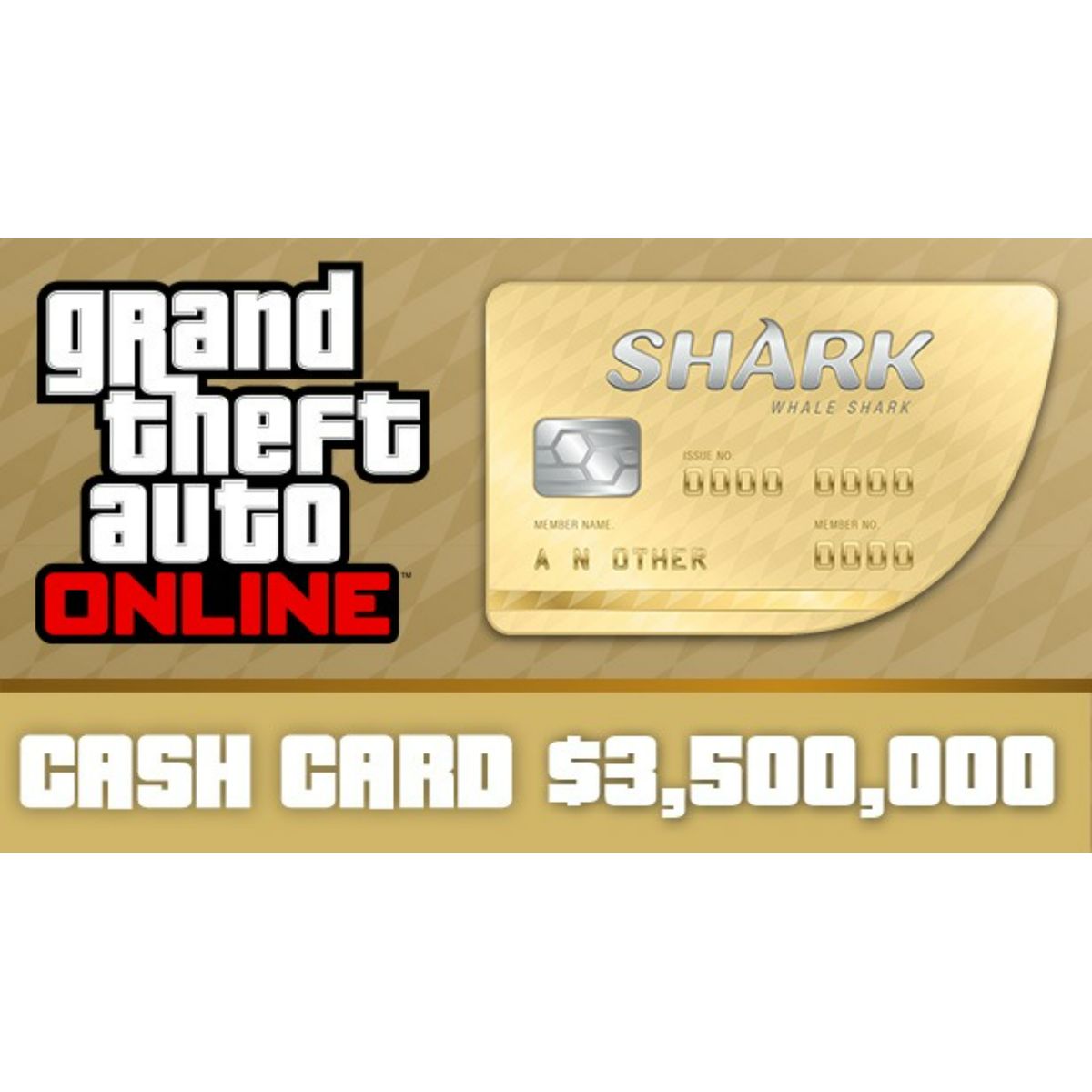 Grand Theft Auto Online - $3,500,000 The Whale Shark Cash Card PC - CD Key - EZGame.dk