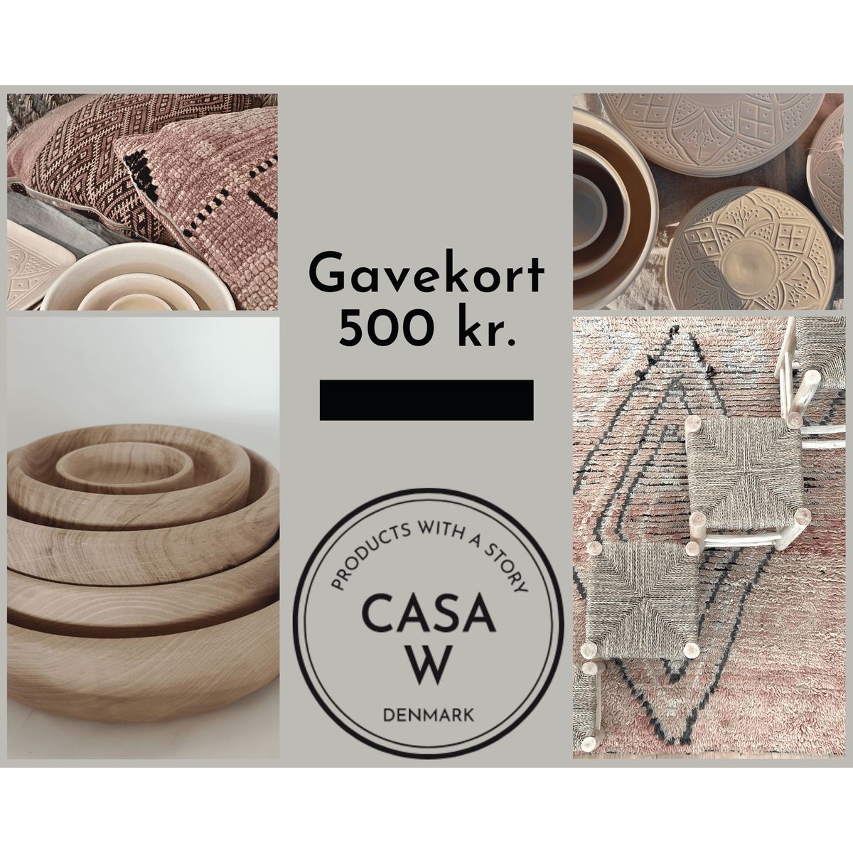 Gavekort Casa W - 500,00 kr.