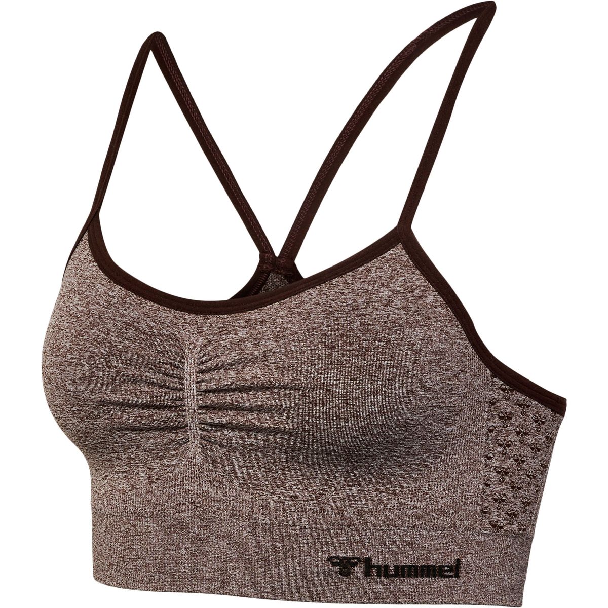 Hummel CI Seamless Scrunch Sports Bra - Java Melange