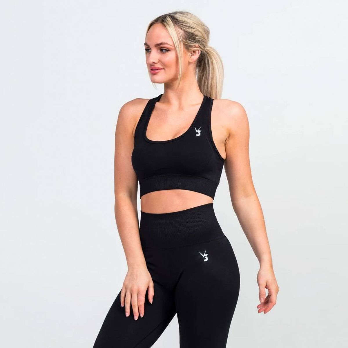 V3 Apparel Curve Seamless Sports Bra - Black