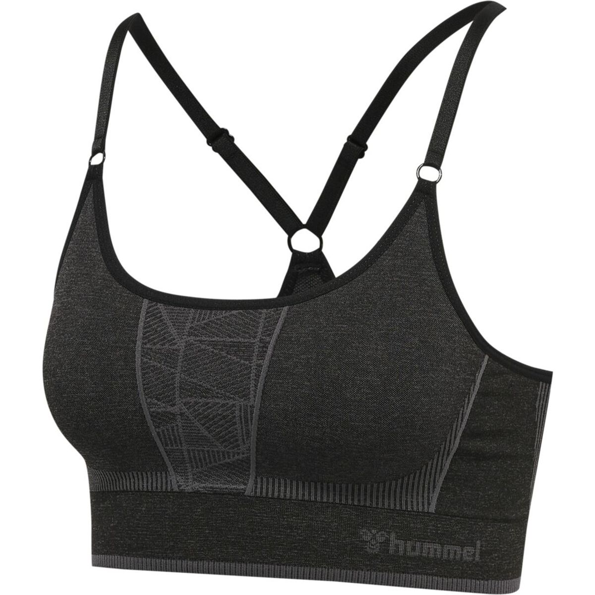 Hummel ENERGY Seamless Sports Top - Black/Asphalt Melange