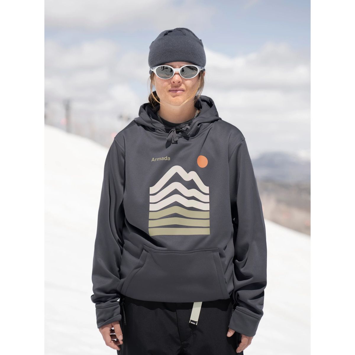 Rollin Hoodie til ski Unisex, Anthracite / 2XL