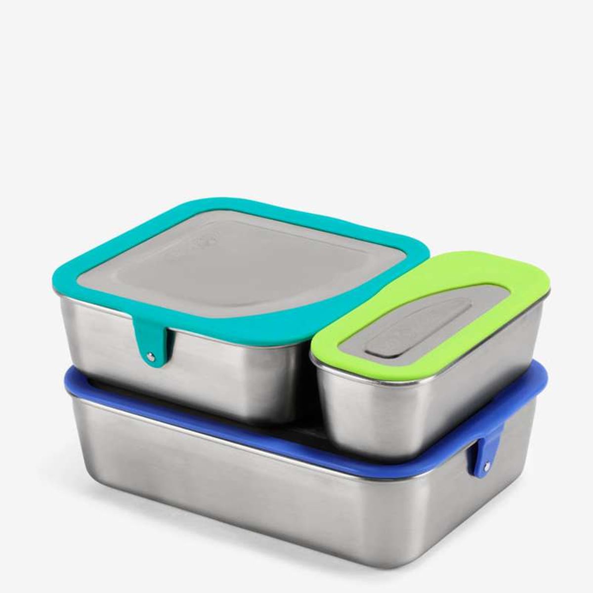 Klean Kanteen Food Box Set - 3 Madkasser i Stål - Multi Color