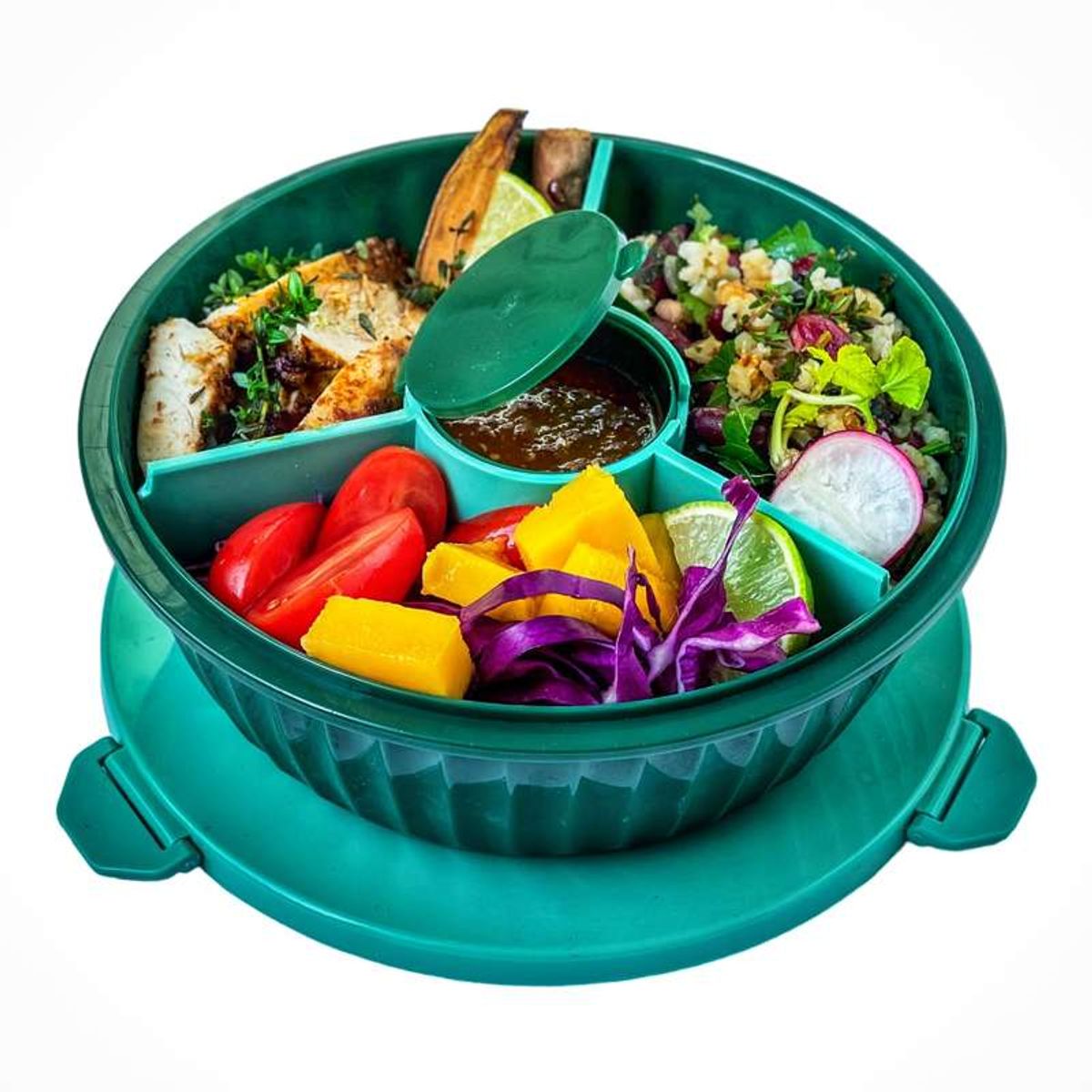 Yumbox Madkasse - Poke Love Bowl - 4 rum - Kale Green