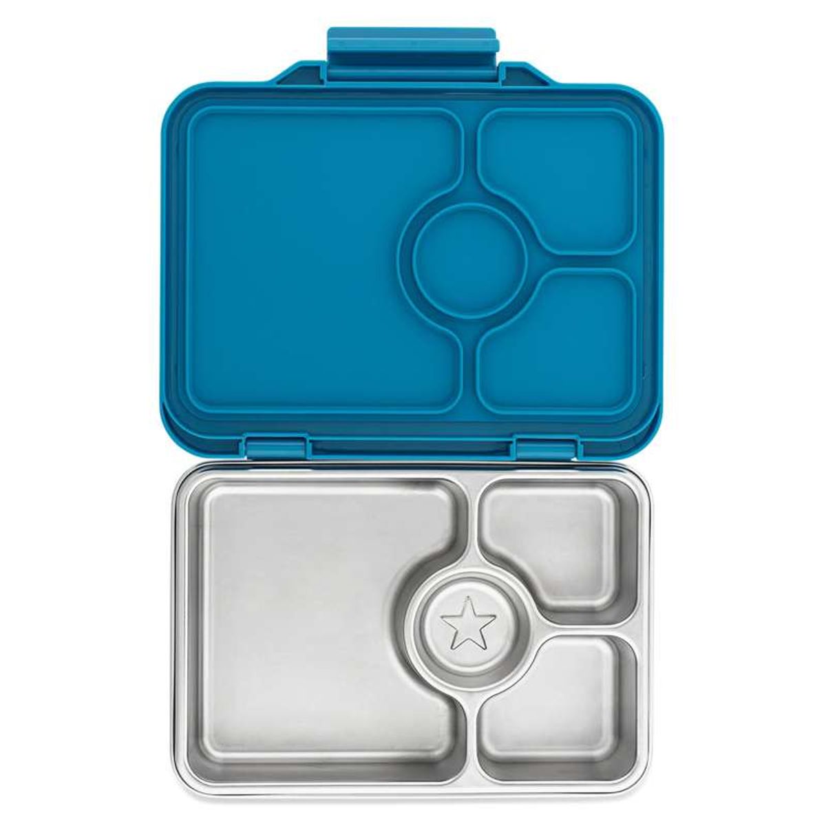 Yumbox Madkasse - Presto Stainless Steel - 4 rum - Normandy Blue