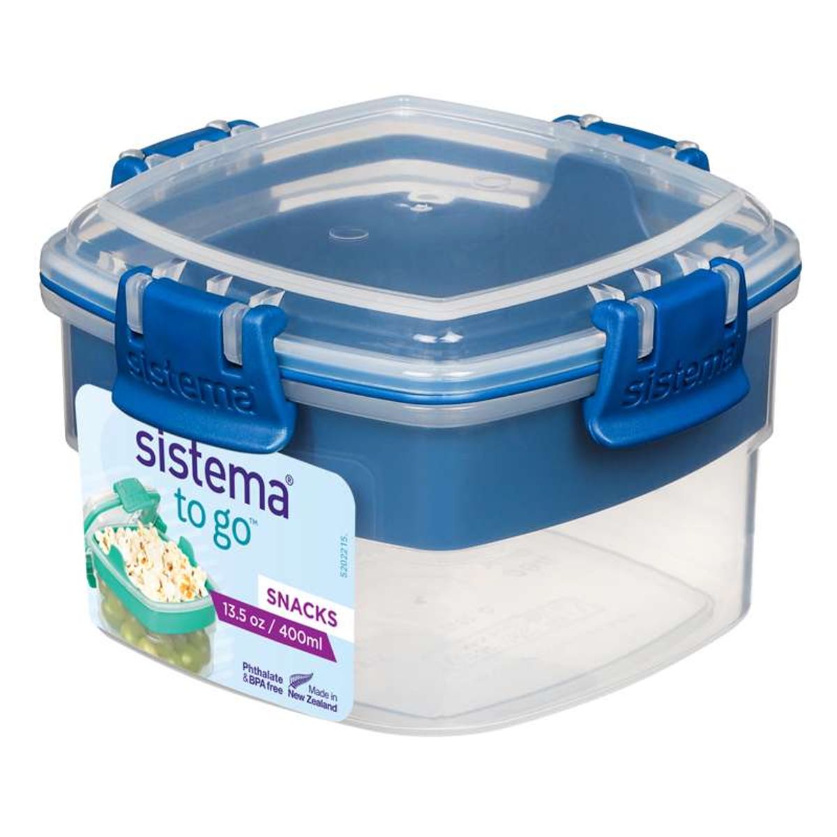 Sistema Snackboks - Snack To Go - 400ml - Klar/Ocean Blue