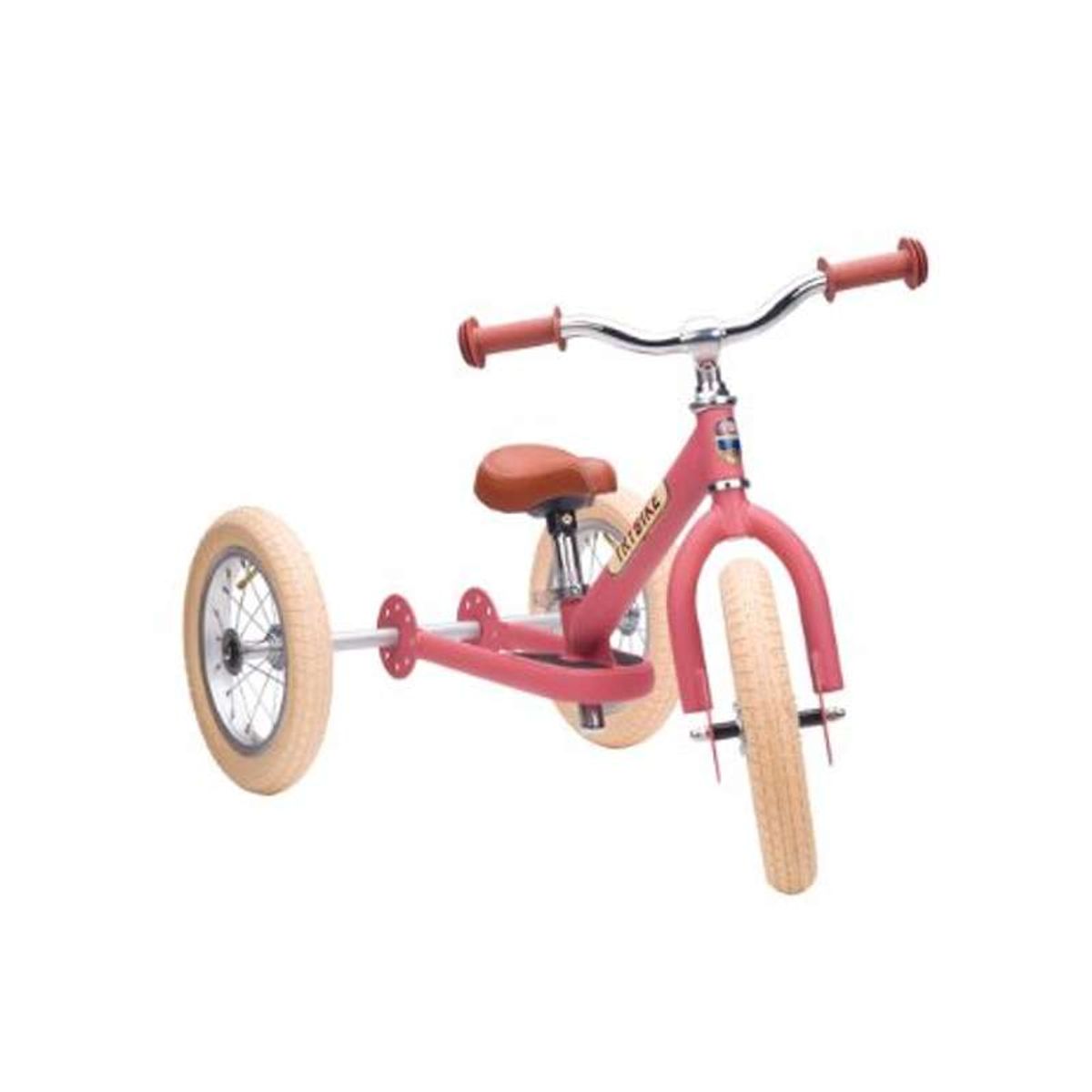 Trybike Retro Løbecykel 2-i-1 - To eller Tre Hjul - Vintage Rosa