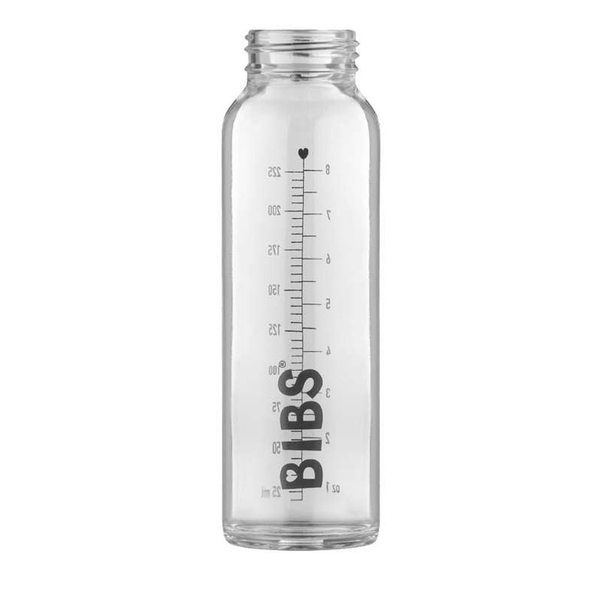 BIBS Bottle - Tilbehør - Stor Sutteflaske - Glas - 225 ml.