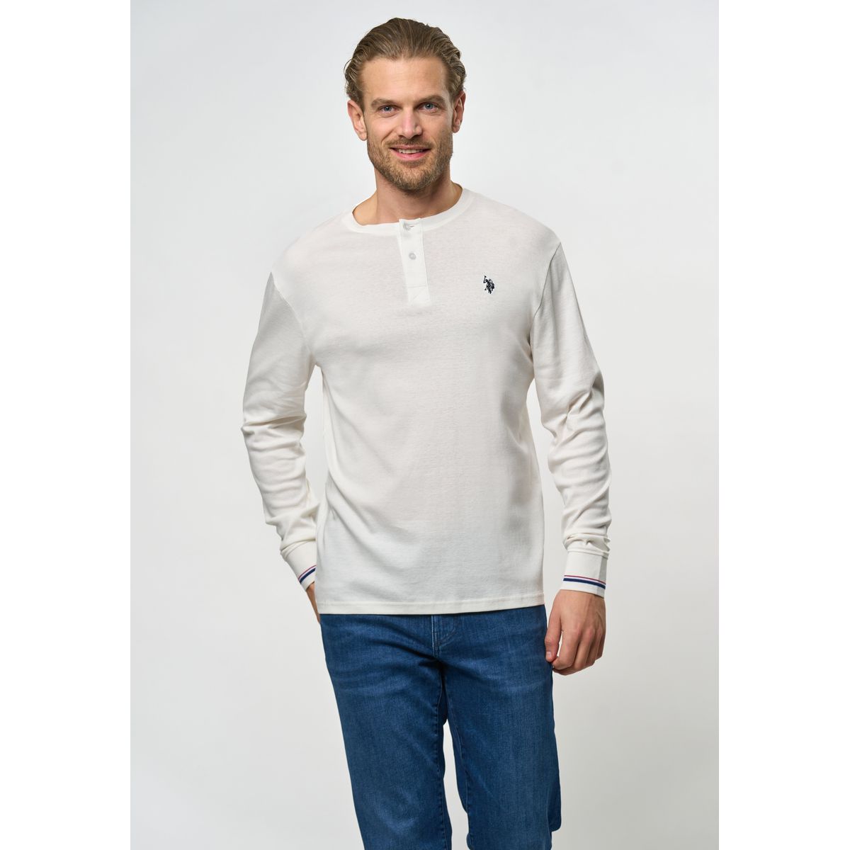 Cosimo Grandad Long Sleeve T-shirt - U.S. Polo Assn - Herre - XL