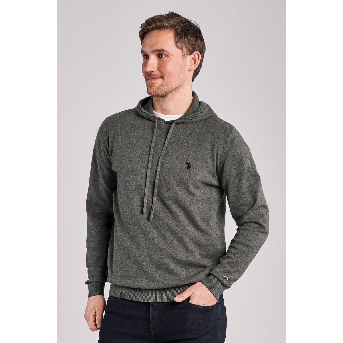 Geran Striktrøje Hoodie - U.S. Polo Assn - Herre - XXL