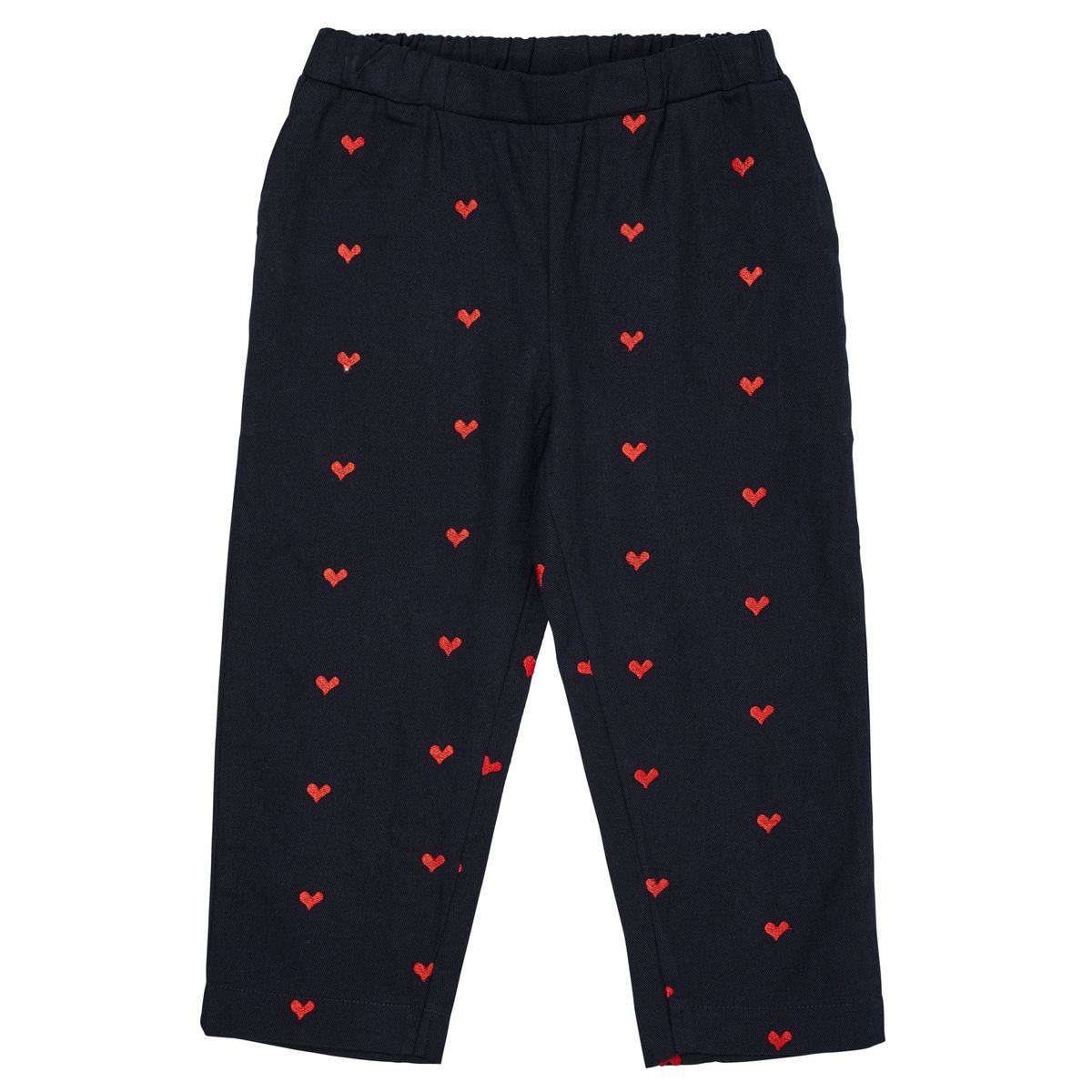 HJERTEBUKSER M. JUSTERBAR TALJE - NAVY W. RED HEARTS - NAVY W. RED HEARTS / 122