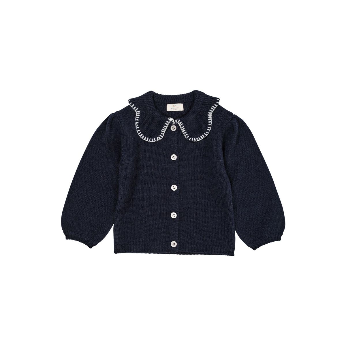 CASHMERE CARDIGAN MED KRAVE - NAVY - NAVY / 146-152