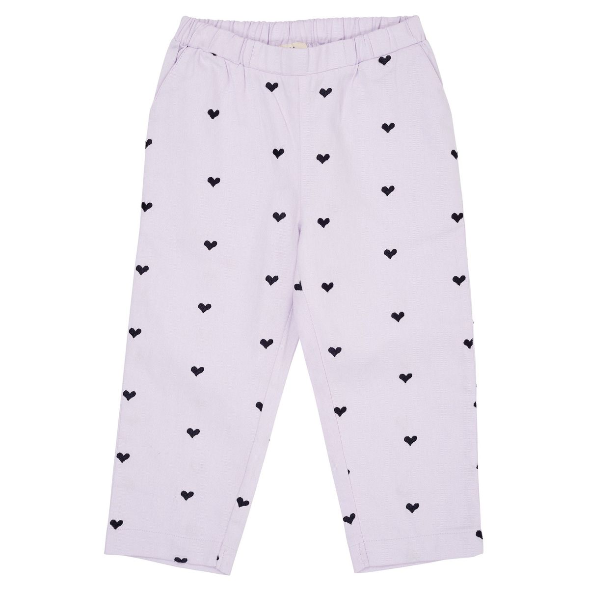 HJERTEBUKSER M. JUSTERBAR TALJE - LAVENDER W. NAVY HEARTS - LAVENDER W. NAVY HEARTS / 98