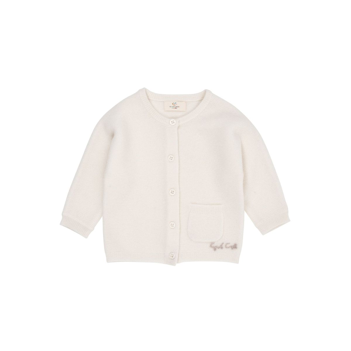 CASHMERE CLASSIC BABY CARDIGAN - CREAM - CREAM / 74