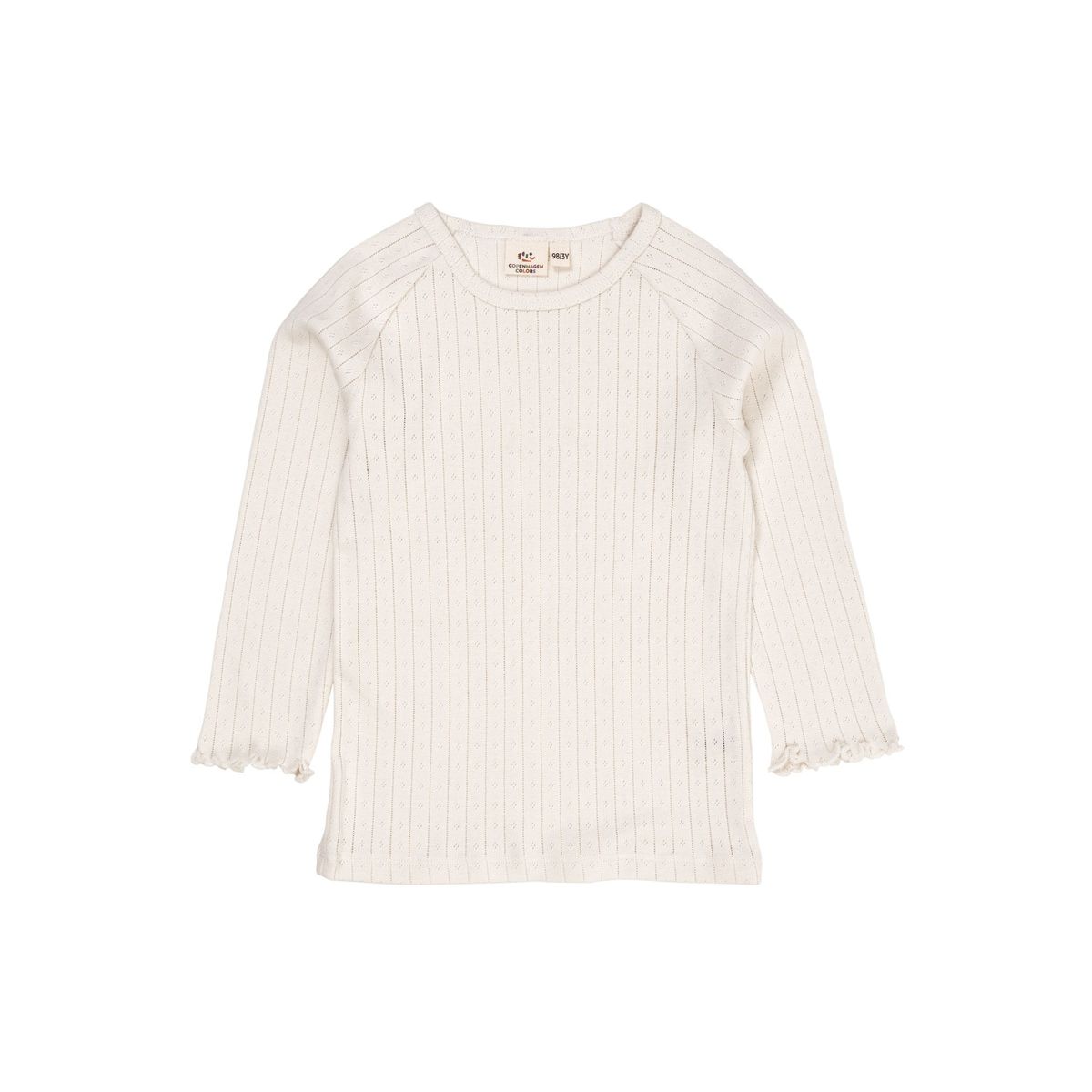 POINTELLE JUNIOR LS T-SHIRT - CREAM - CREAM / 128