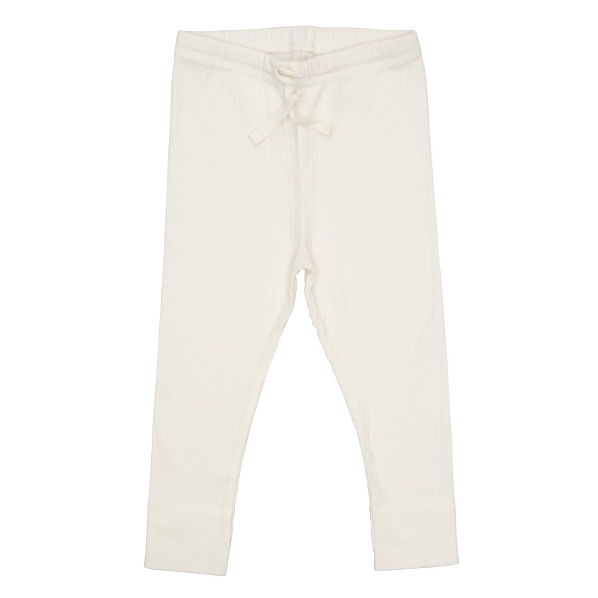 LEGGINGS I RIB JERSEY MED SNØRE - CREAM - CREAM / 104