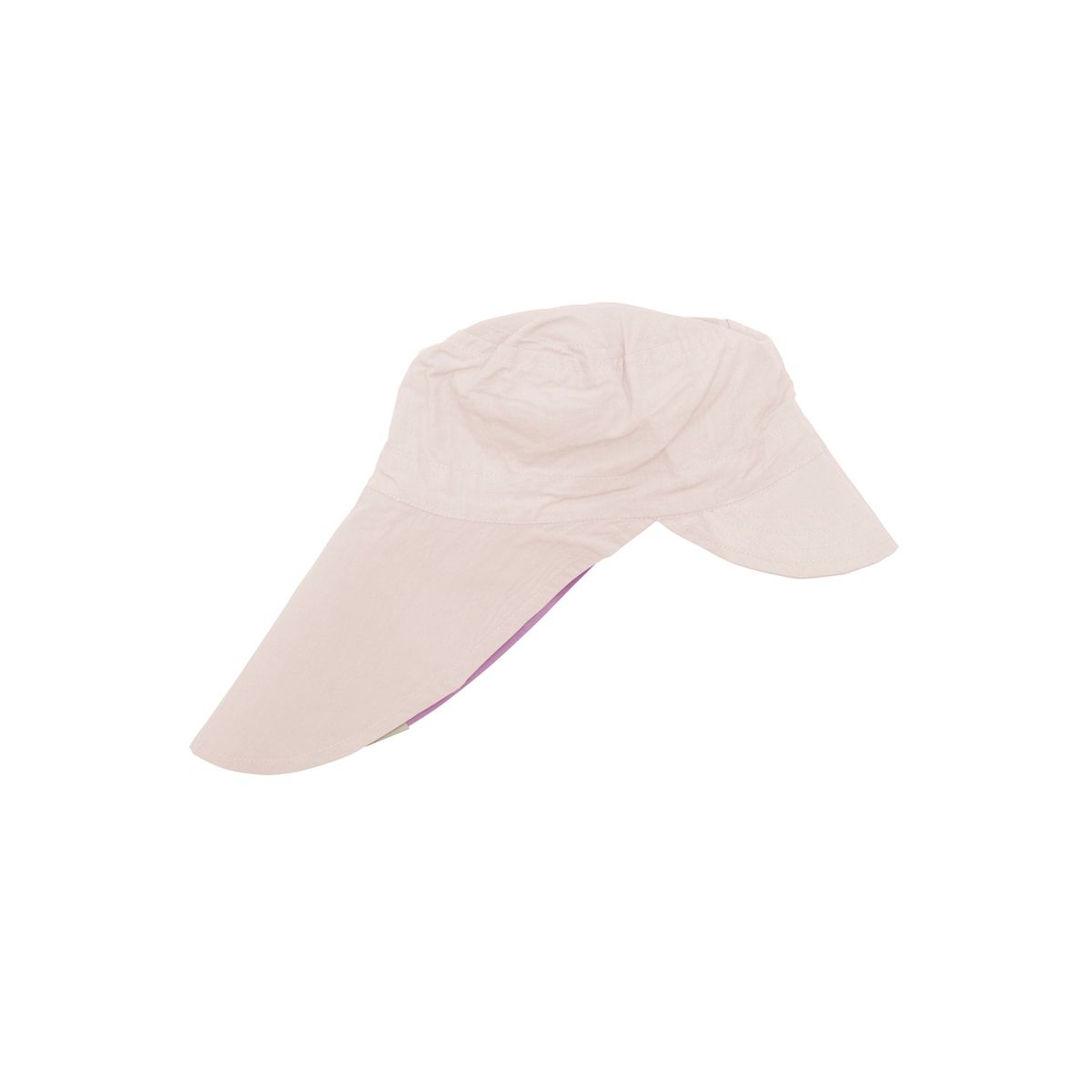 VENDBAR POPLIN SOLHAT MED NAKKESKYGGE - SOFT PINK LILAC - SOFT PINK LILAC / 1-2Y