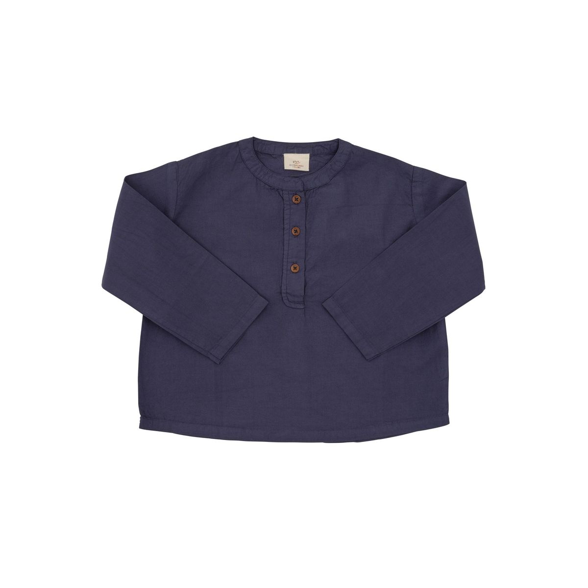 KLASSISK POPLIN BLUSE - NAVY - NAVY / 80