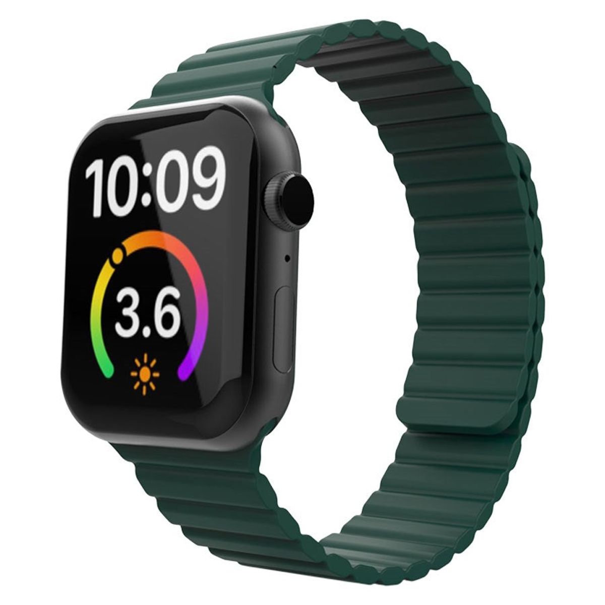 Lippa Apple Watch magnetisk silikonerem 38/40/41, Mørkegrøn