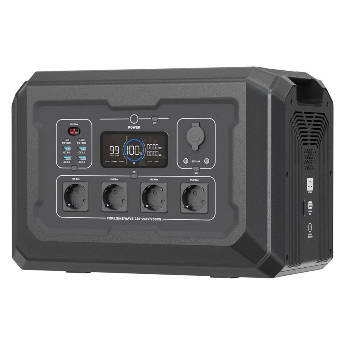 Lippa Lippa 2500W Power Station, 2048Wh, m. app og WiFi