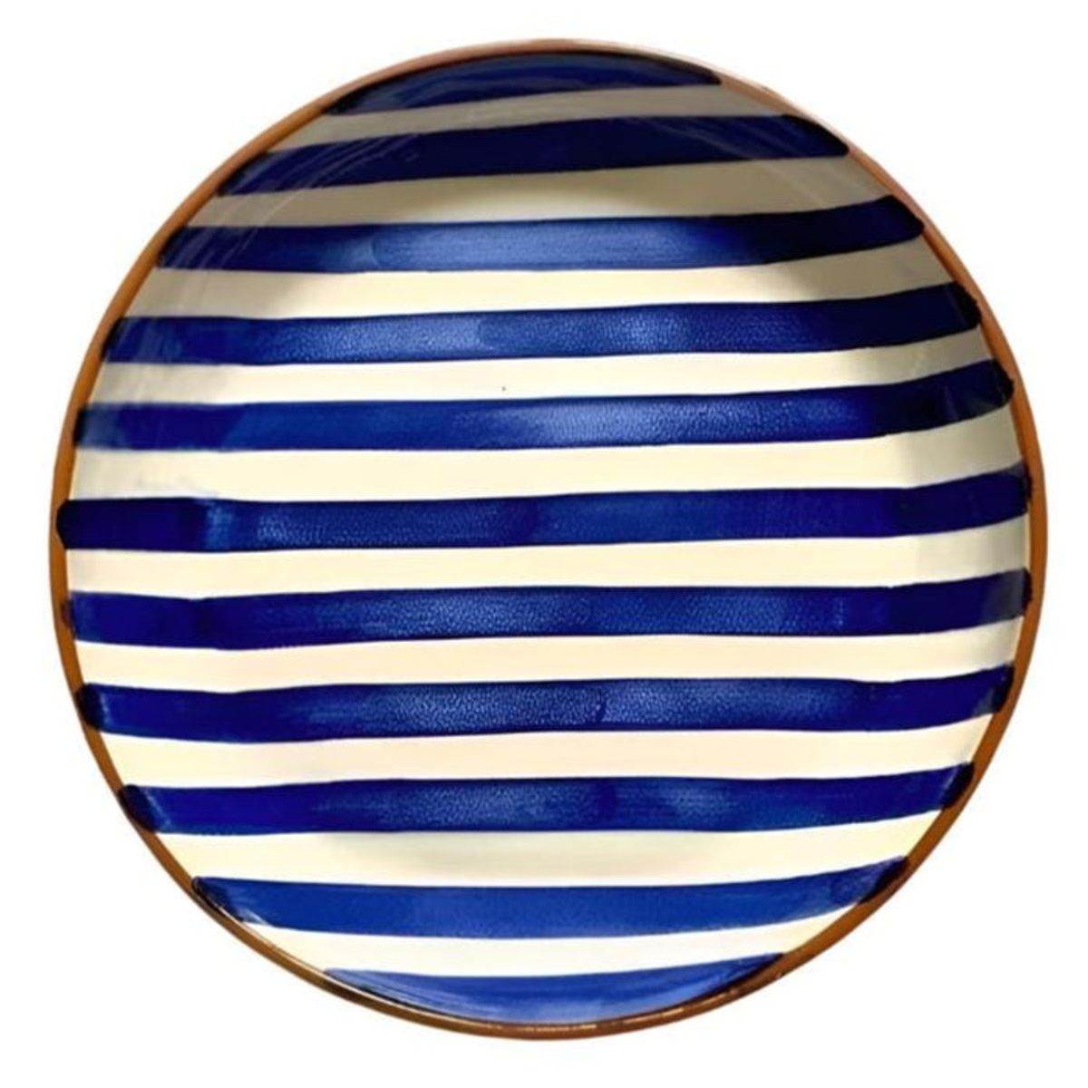 Casa Cubista Bold Stripe Grønstribet Serveringsskål - Blue