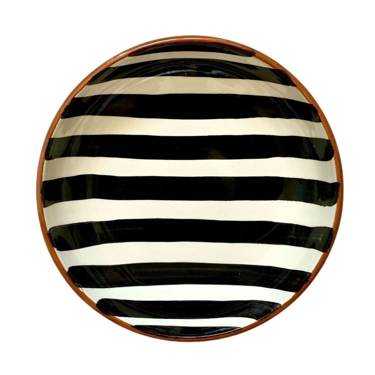 Casa Cubista Bold Stripe Sortstribet Skål - Black