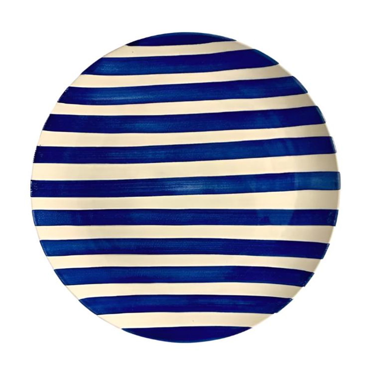 Casa Cubista Bold Stripe Blåstribet Fad - Blue