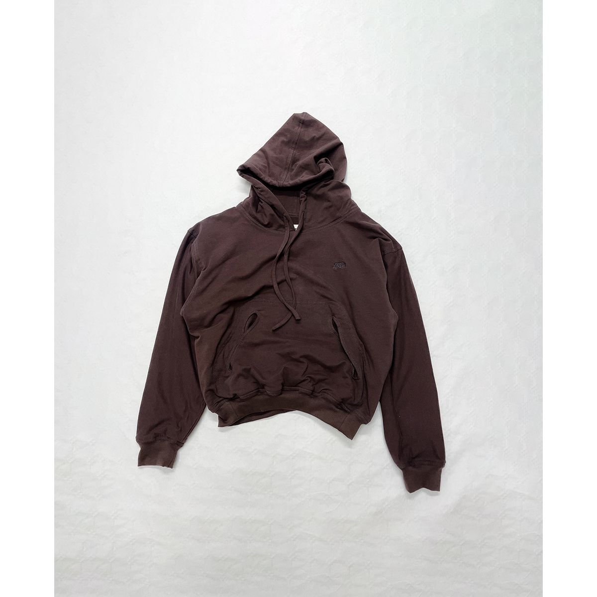 LYTO BROWN DOUBLE LAYERED HOODIE - 36/38