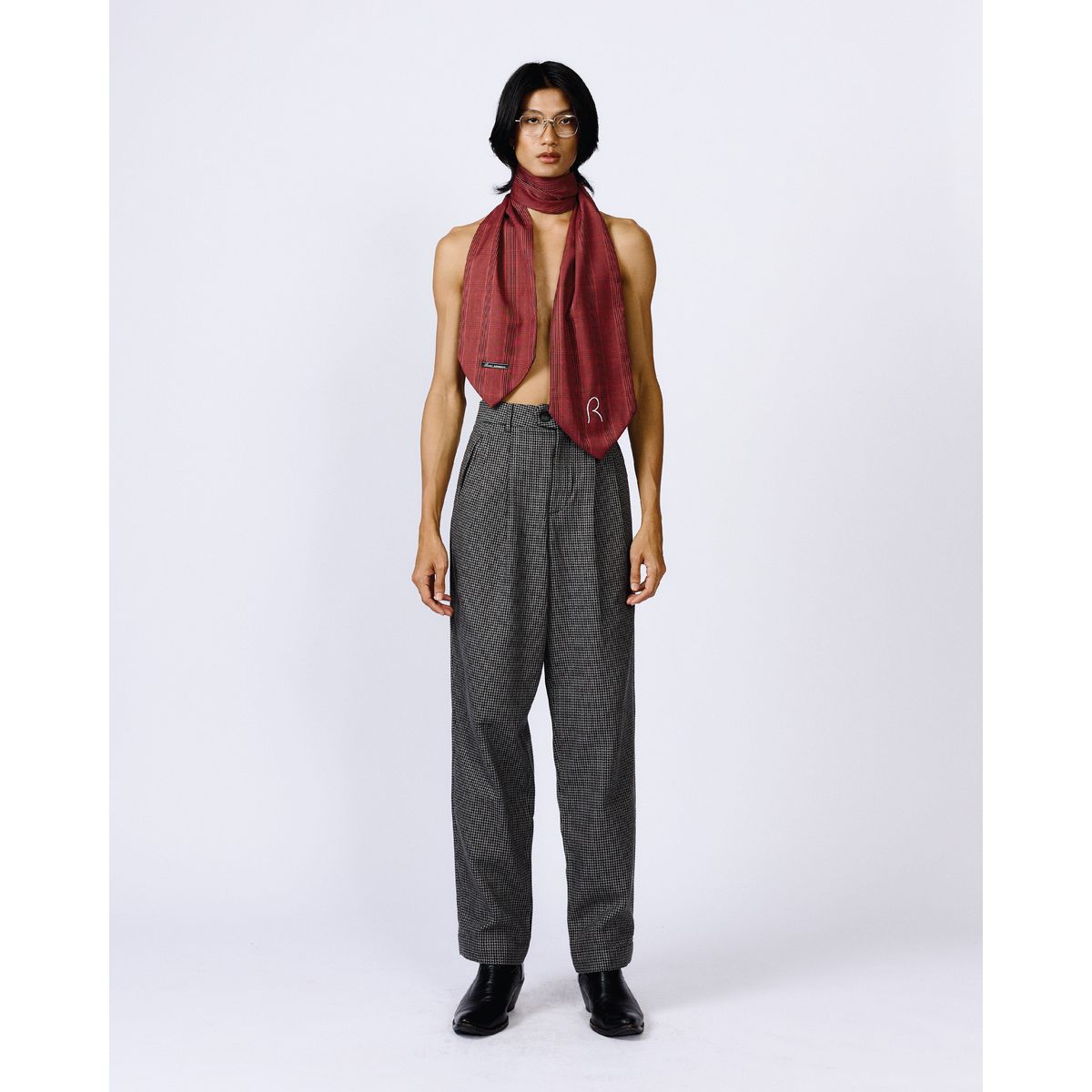 TAILORED TWEED TROUSERS - Medium