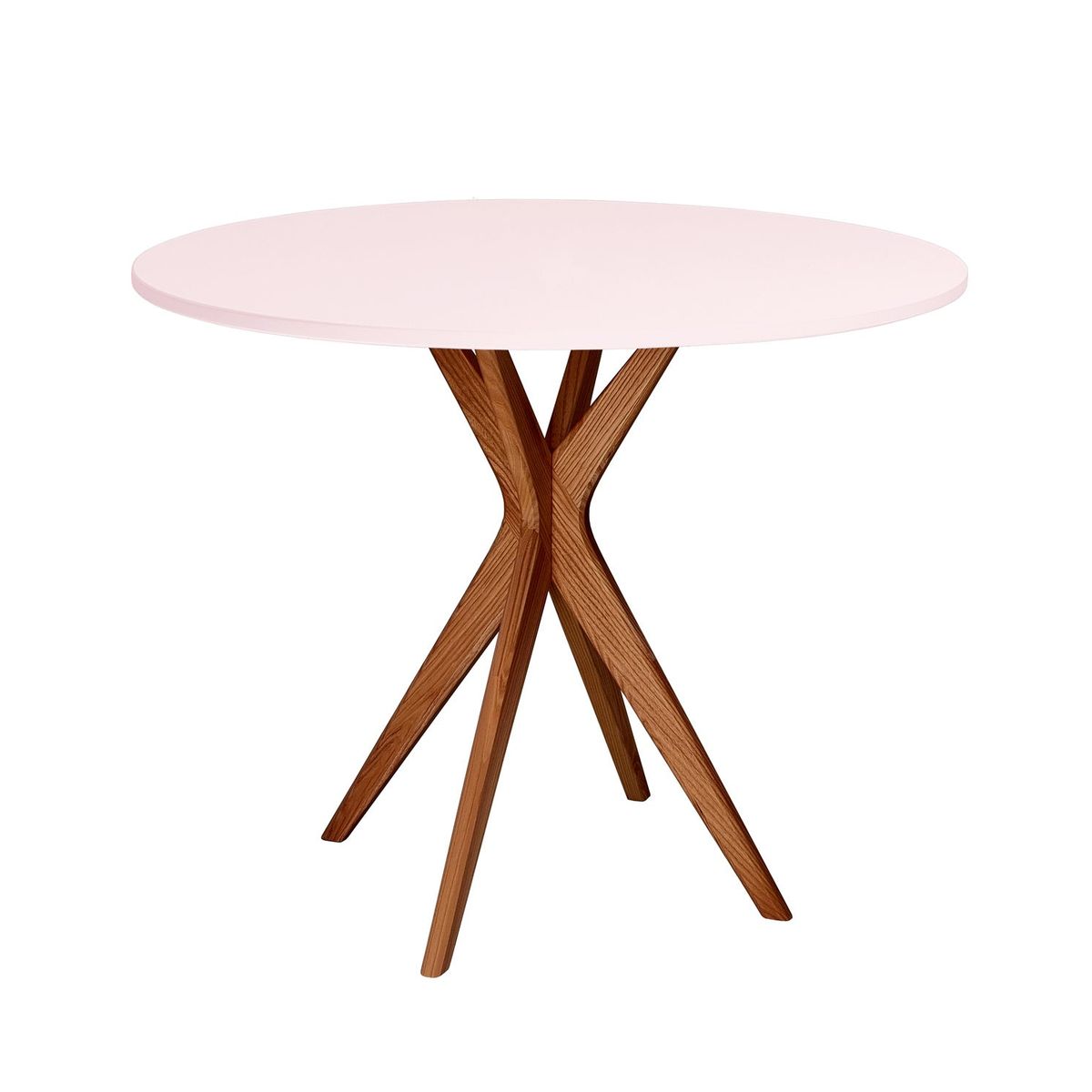 JUBI Rundt spisebord diam. 80cm Oak Powder Pink