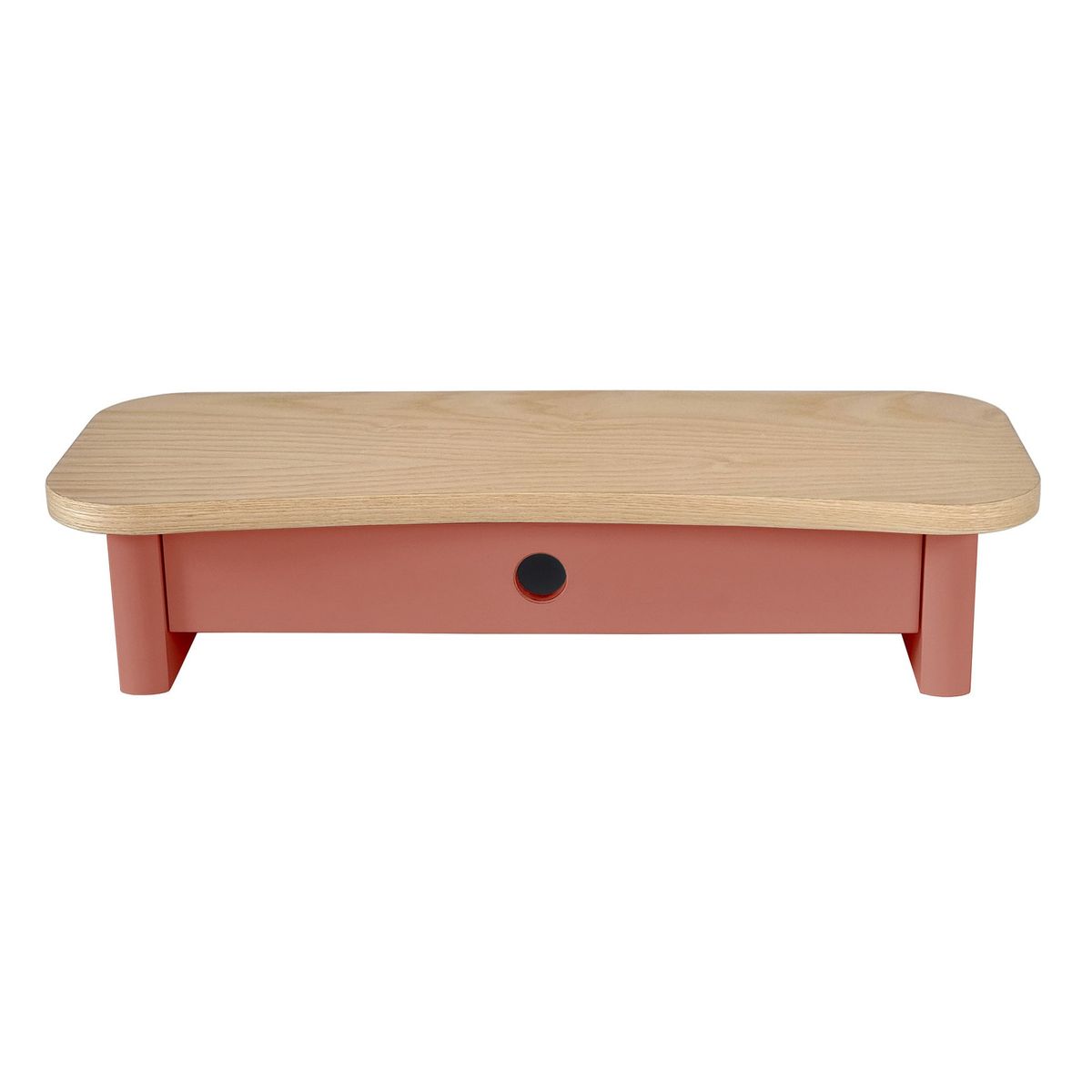 JUBI 60cm monitorskærmstativ med skuffe Ash Antique Pink