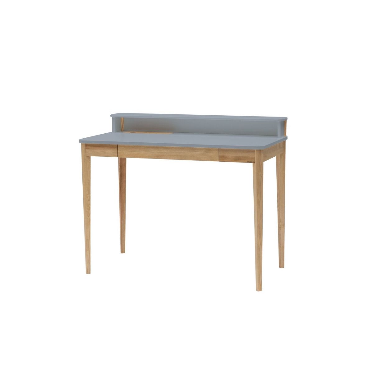 ASHME Skrivebord B 110 x D 56 x H 75 cm - Asketræ/Mørkegrå