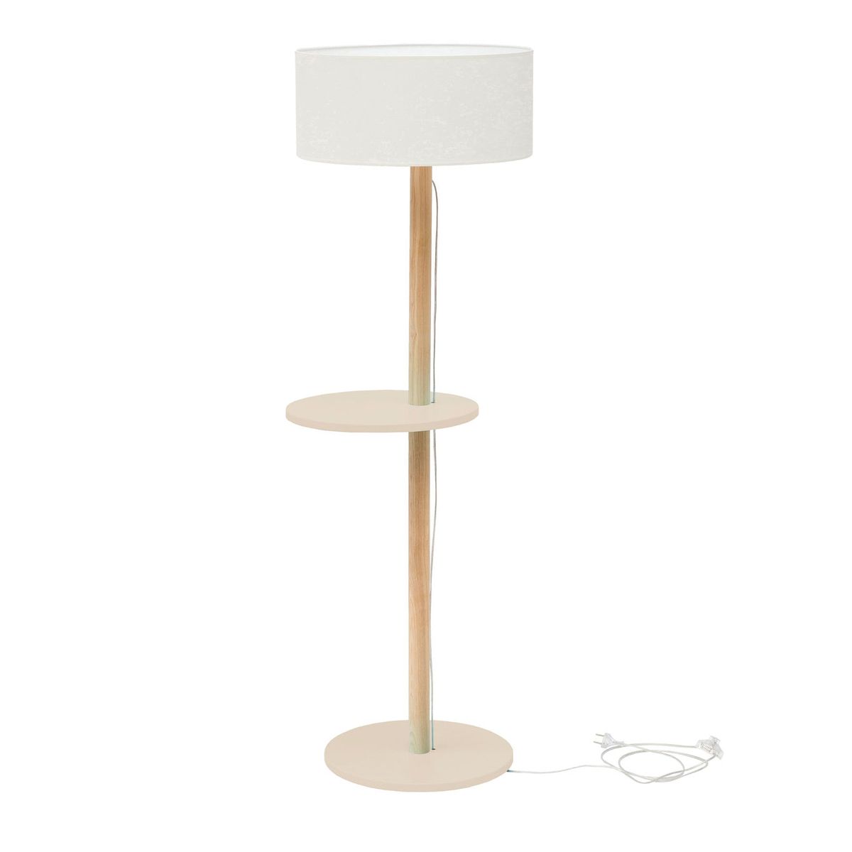 UFO Gulvlampe 45x150cm Brun Beige / Hvid Lampeskærm