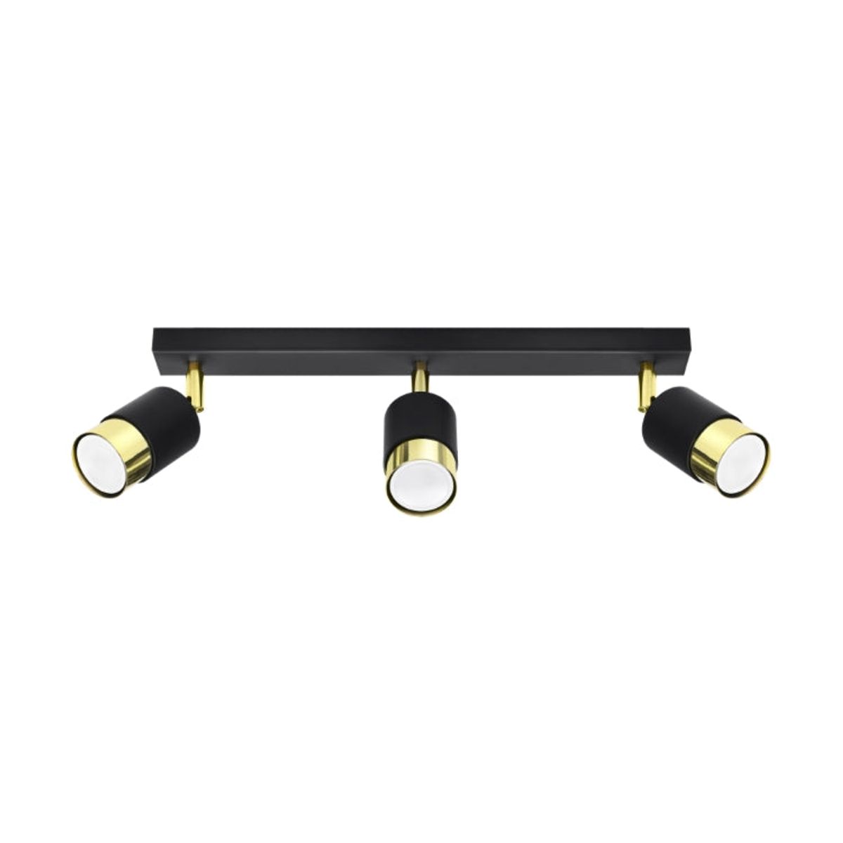 Loftslampe NERO 3 sort/guld