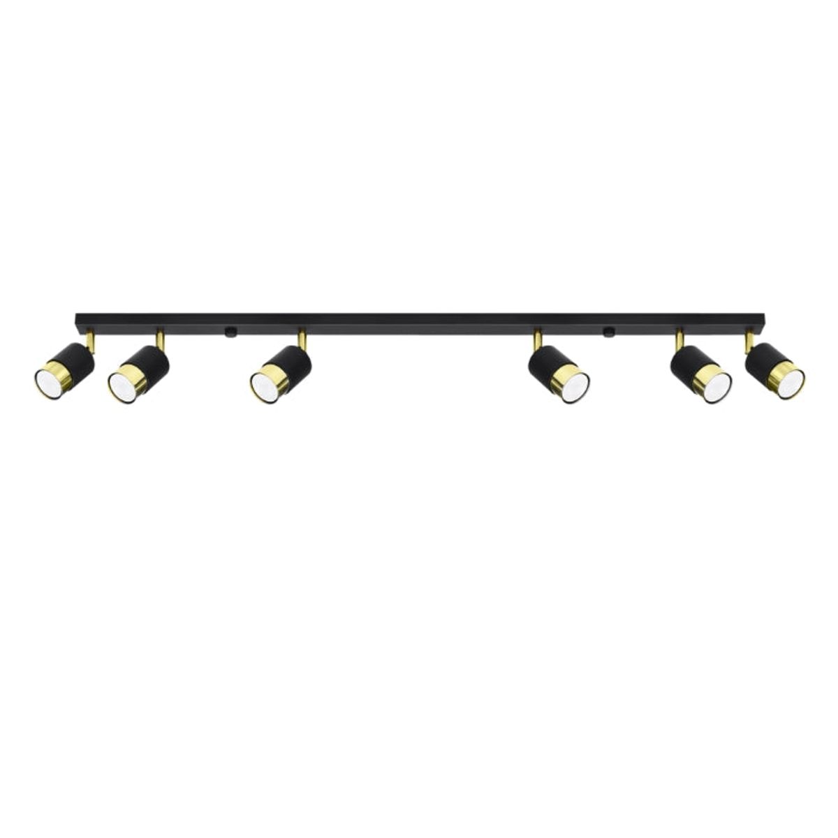 Loftslampe NERO 6 sort/guld