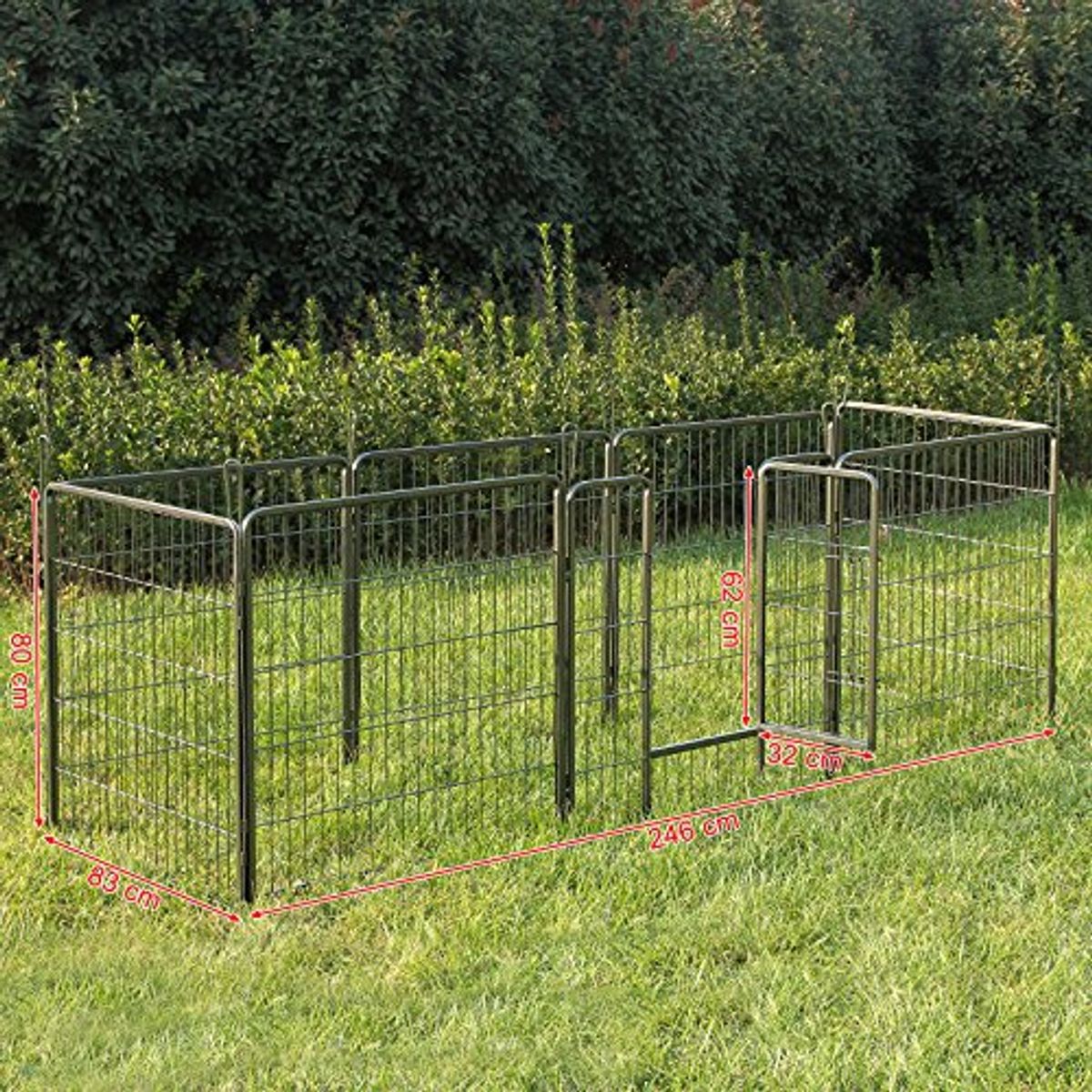 Heavy Duty Puppy Playpen Play Whelping Pen, 8 Paneler Grå Xl (80 X 80 Cm)