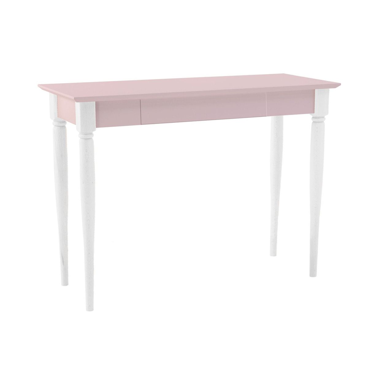 MAMO Skrivebord 105x40 cm Hvide Ben / Pink