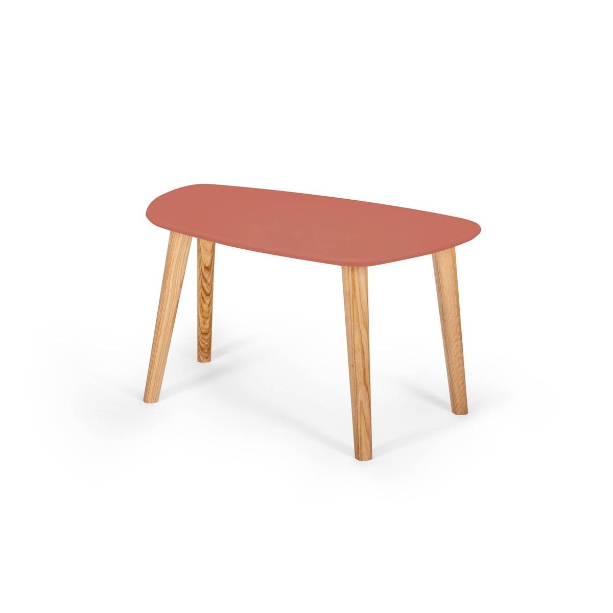 Endocarp Sofabord 68x41x40cm - Antik pink/Asketræ