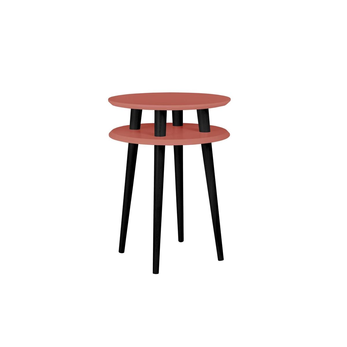 UFO Sidebord diameter 45cm x H61cm Antik pink / Sorte ben